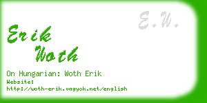 erik woth business card